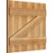 Ekena Millwork Joined Board-n-Batten Shutters w/Z-Bar, Rough Sawn Western Red Cedar, 26 7/8W x 24H, PR RBJ06Z26X024RWR - alternate 4